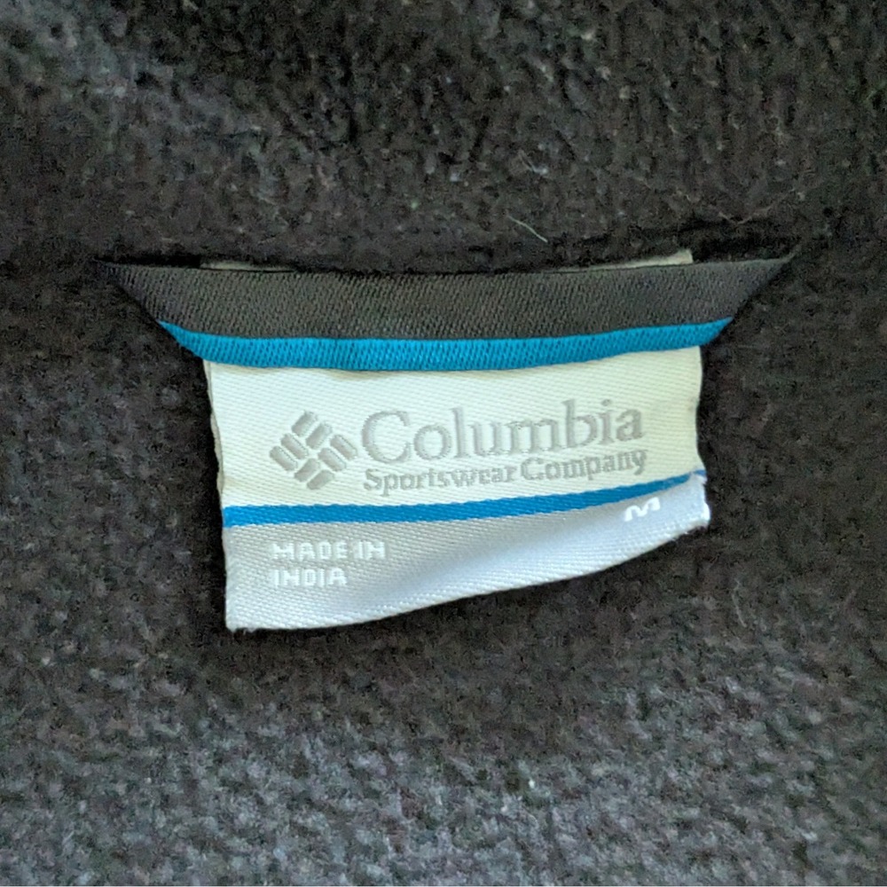 Columbia Mens Fleece Jacket Gray Black Colorblock Full Zip Size Medium - Picture 3 of 5
